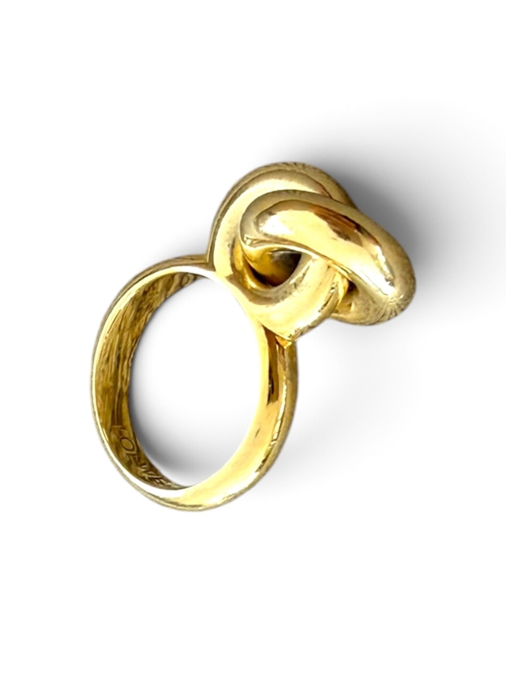 LOEWE Yellow Gold Plated Donut Link Ring - Picture 4 of 8